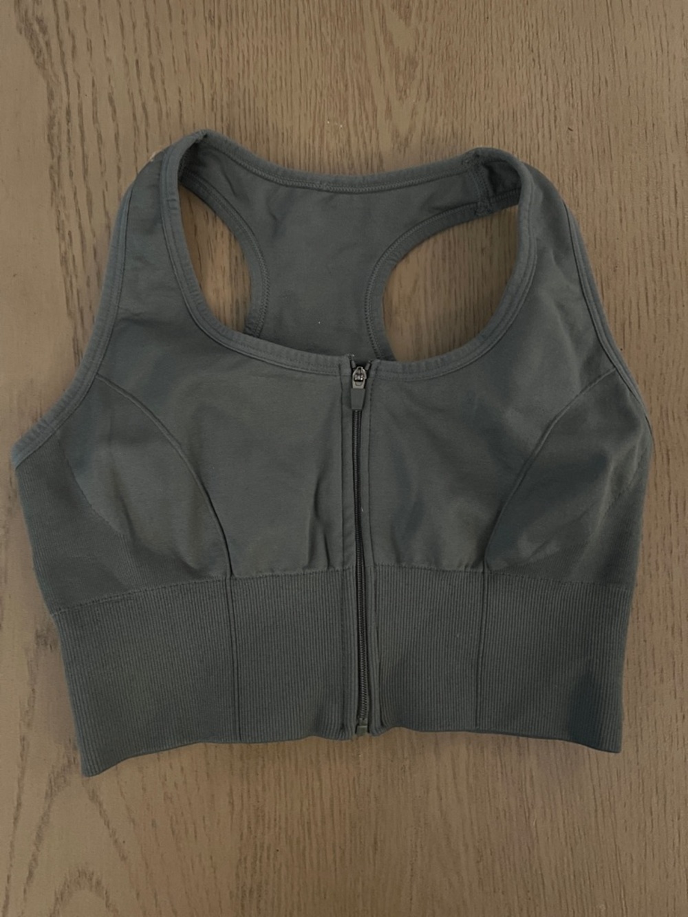 90 DEGREES BY REFLEX Front-Zip Racerback Sports Bra